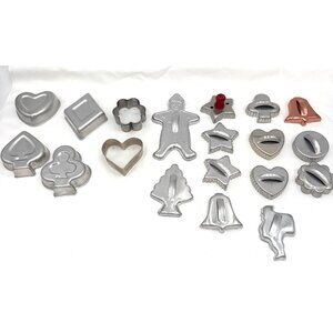 Vintage Metal Cookie Cutter Set  Assorted Shapes & Sizes All Occasions